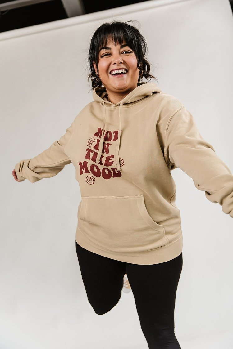 tjære solnedgang byld Not In The Mood Hoodie – Mindy Mae's Market
