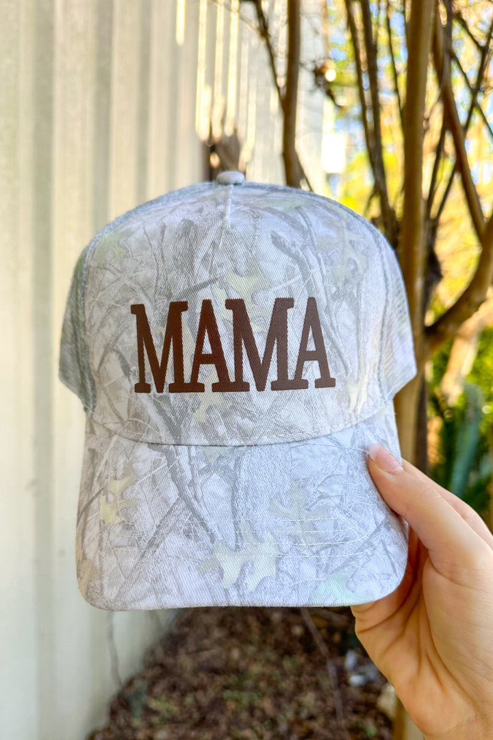 MAMA Washed Camo Canvas Trucker