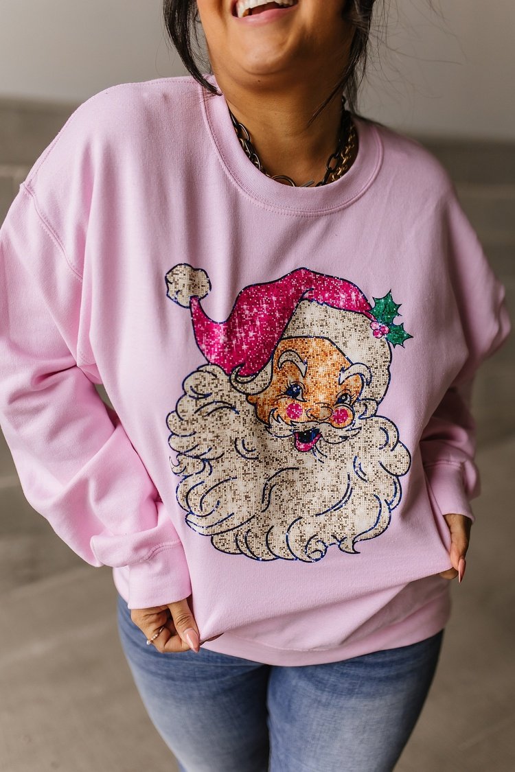 Twinkly Santa Graphic Pullover - Mindy Mae's Marketcomfy cute hoodies