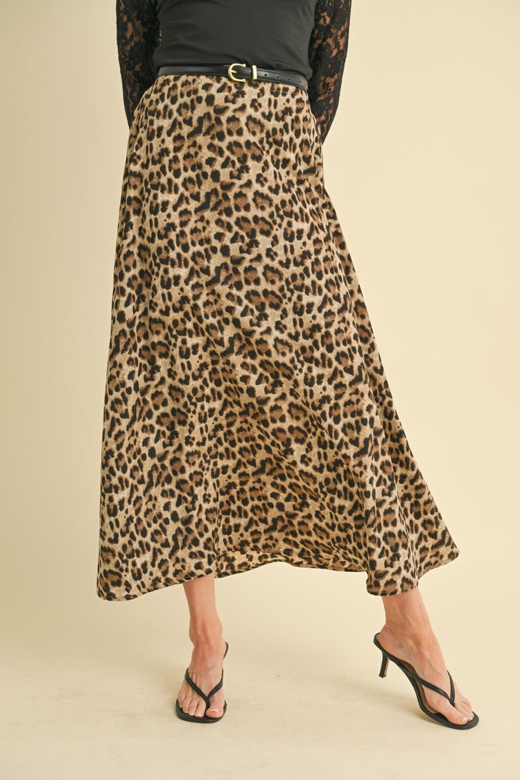 Verine Leopard Maxi Skirt