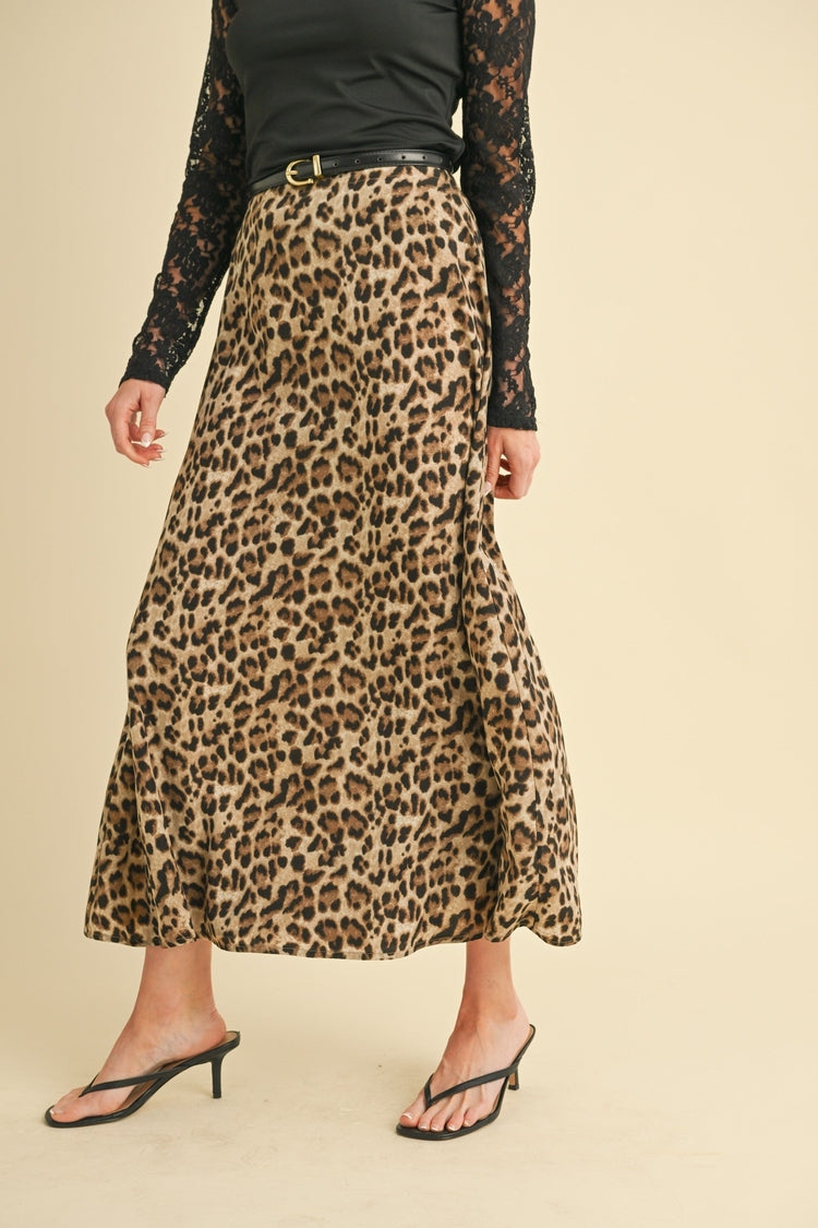 Verine Leopard Maxi Skirt