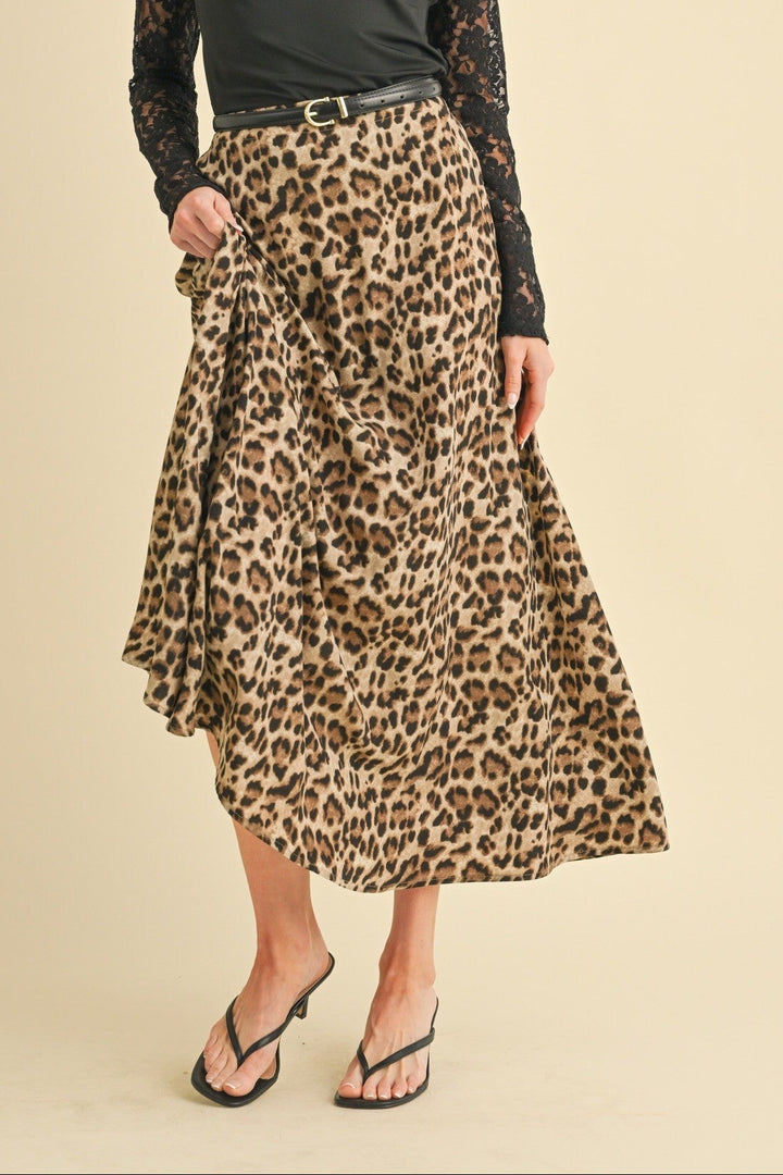 Verine Leopard Maxi Skirt