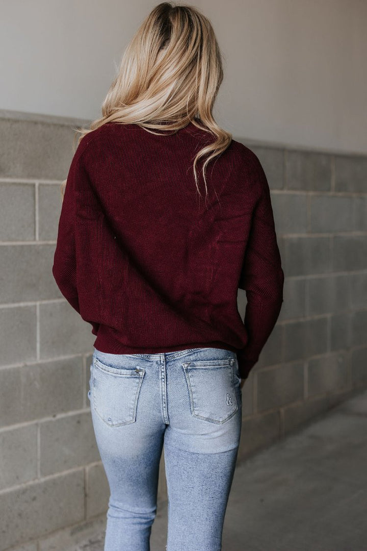 Give It Your All Sweater - Maroon