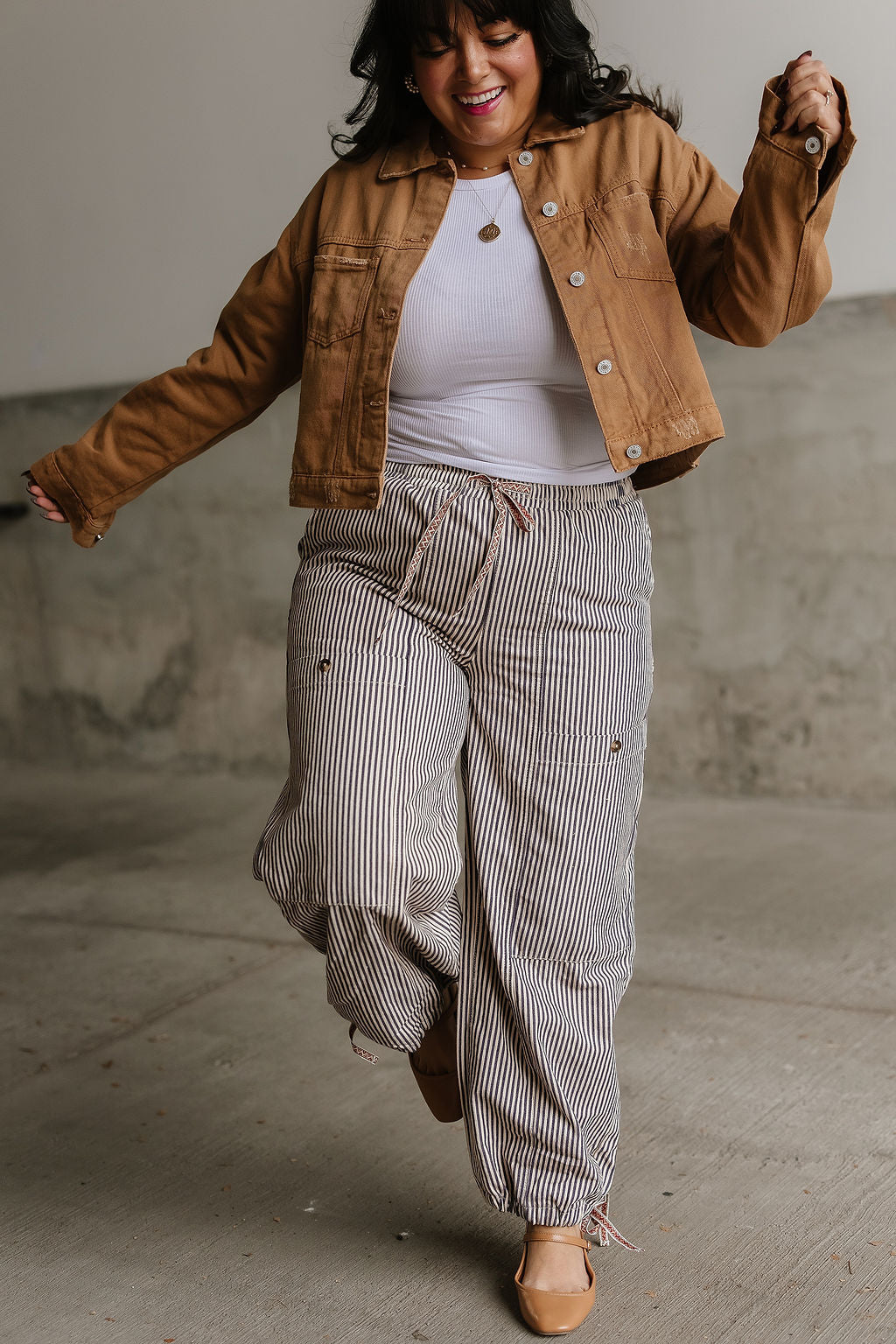 Leila Denim Jacket - Brown