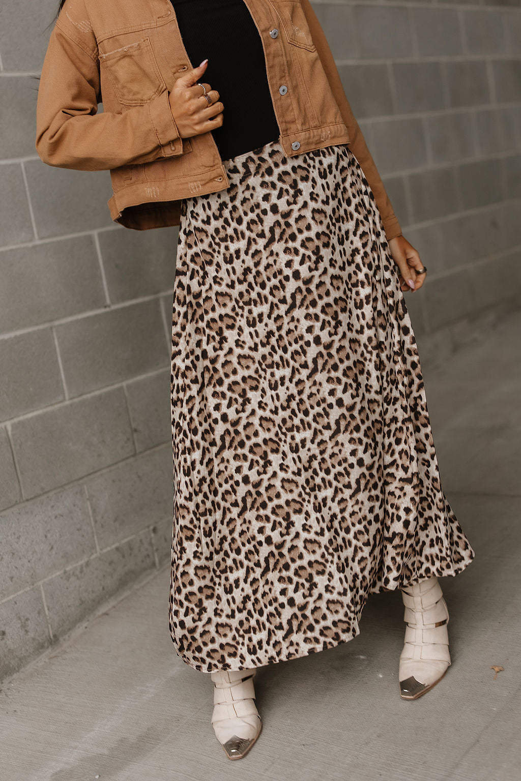 Verine Leopard Maxi Skirt