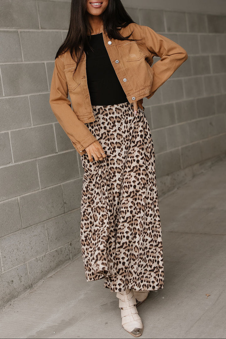 Verine Leopard Maxi Skirt