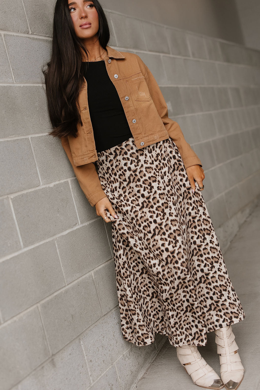 Verine Leopard Maxi Skirt