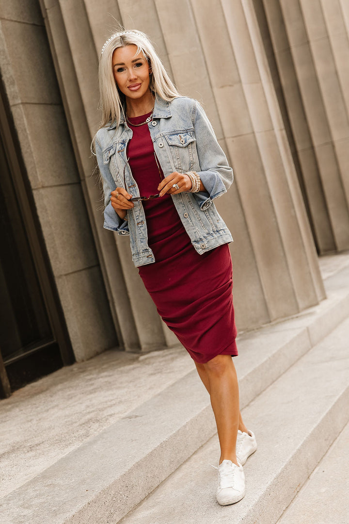Better Than Basic Dress - Burgundy