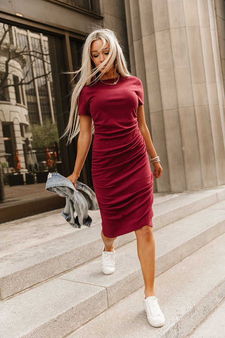 Better Than Basic Dress - Burgundy