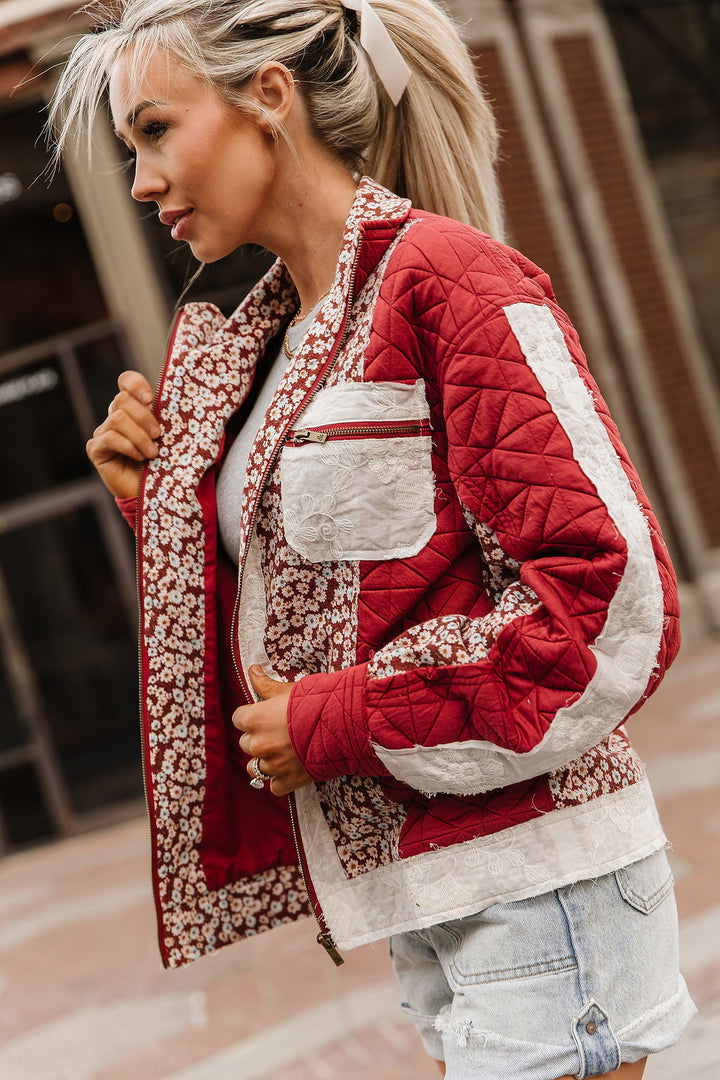 Patch Me Pretty Jacket - Red Velvet
