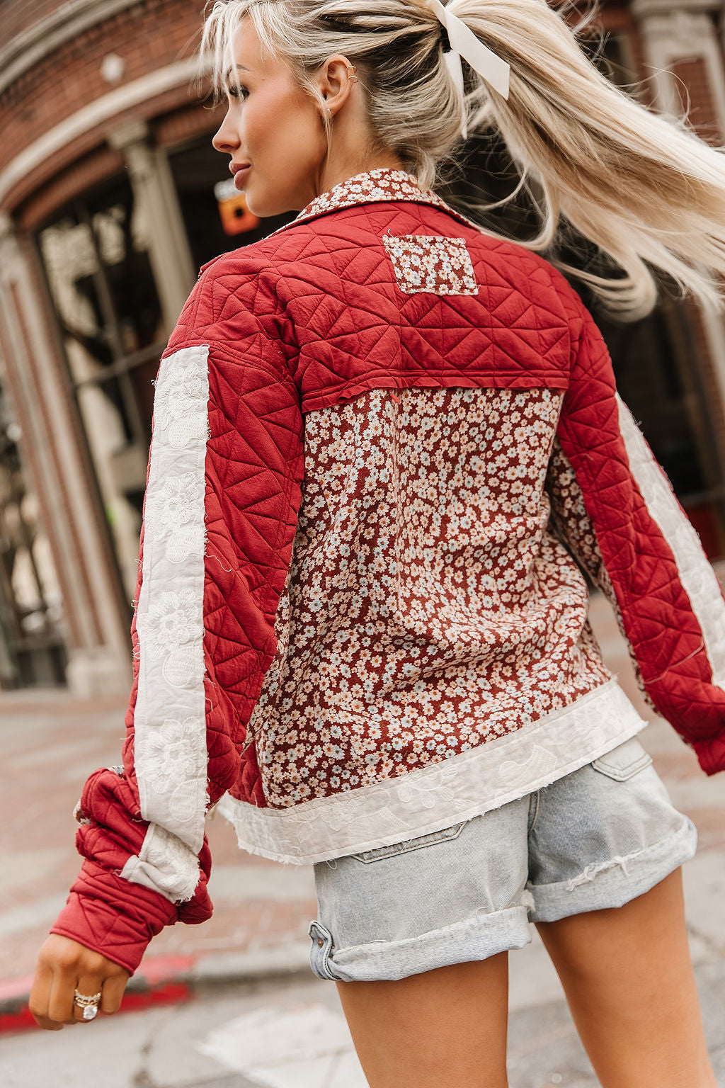 Patch Me Pretty Jacket - Red Velvet