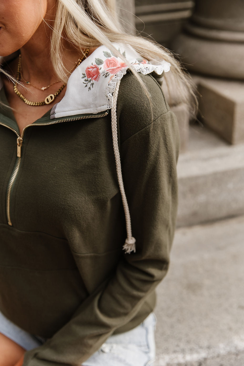 HalfZip Sweatshirt - Lace Gardens