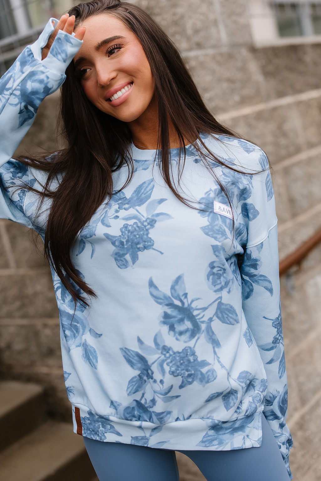 University SideSlit Pullover - Poolside – Mindy Mae's Market