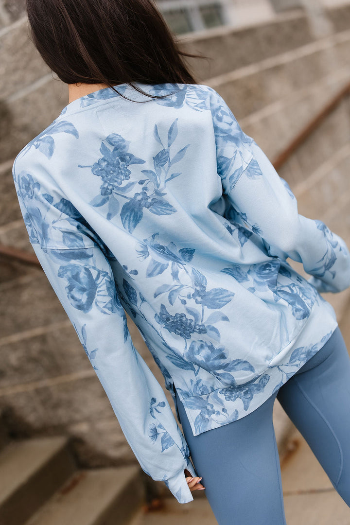 Preorder: University SideSlit Pullover - Poolside