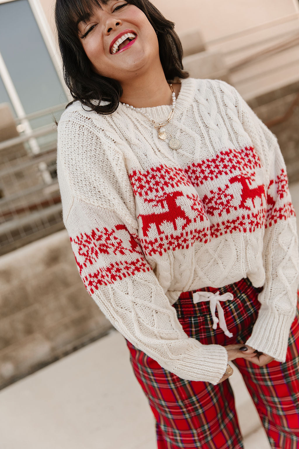 Retro Reindeer Sweater