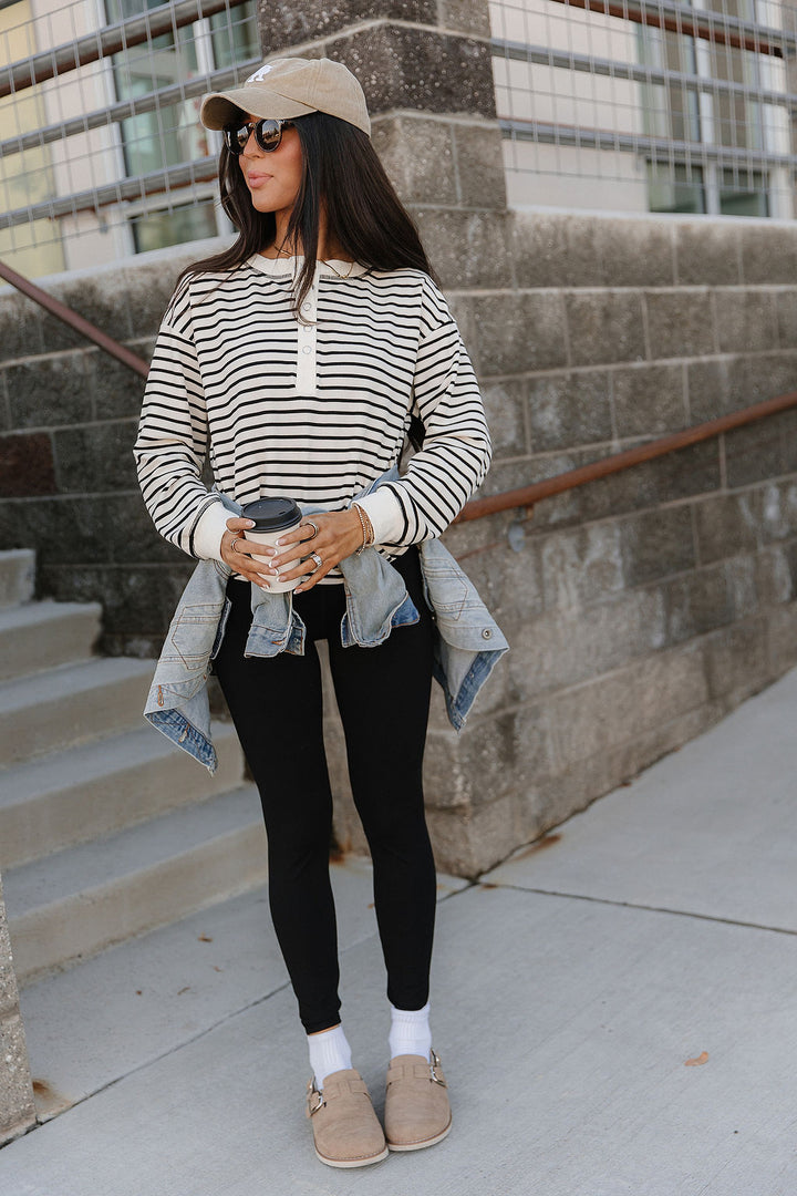 Kendra Striped Henley