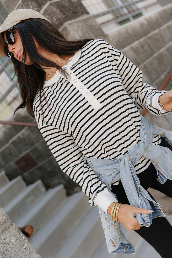 Kendra Striped Henley