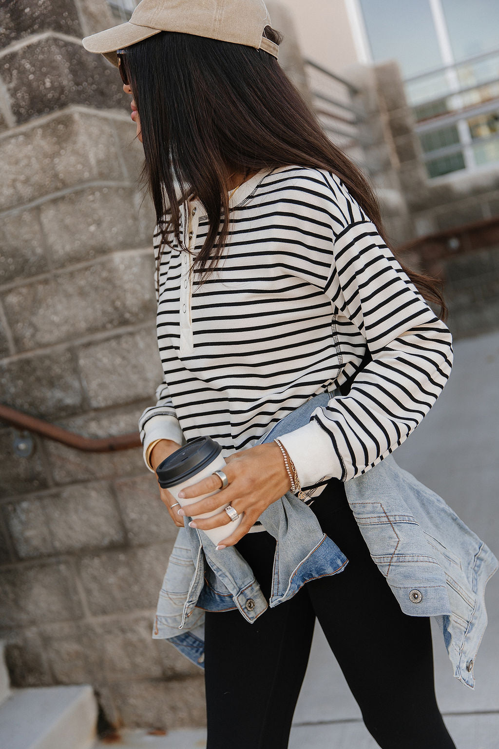 Kendra Striped Henley