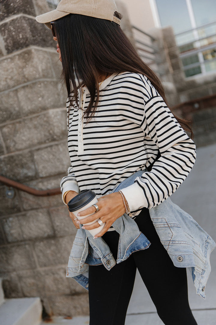 Kendra Striped Henley
