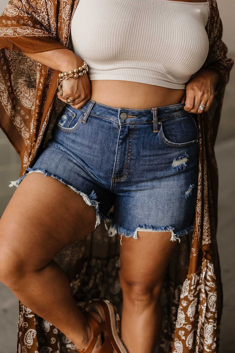 Bowie Distressed Shorts - Mindy Mae's Marketcomfy cute hoodies
