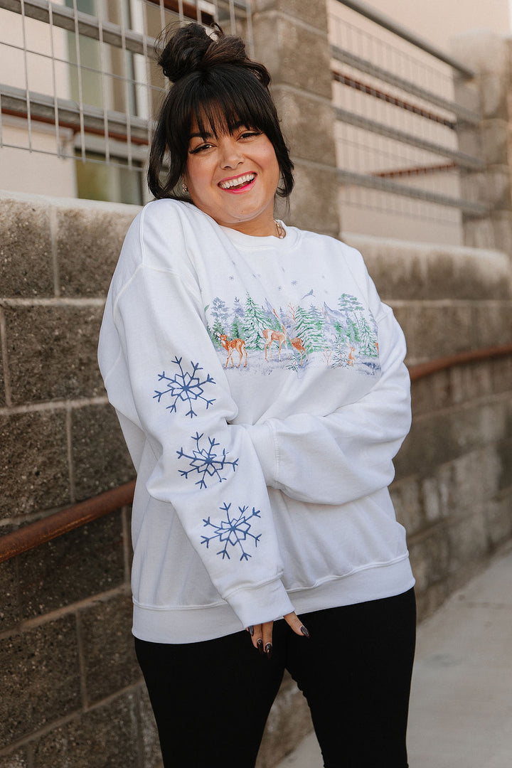 Snowy Meadow Pullover