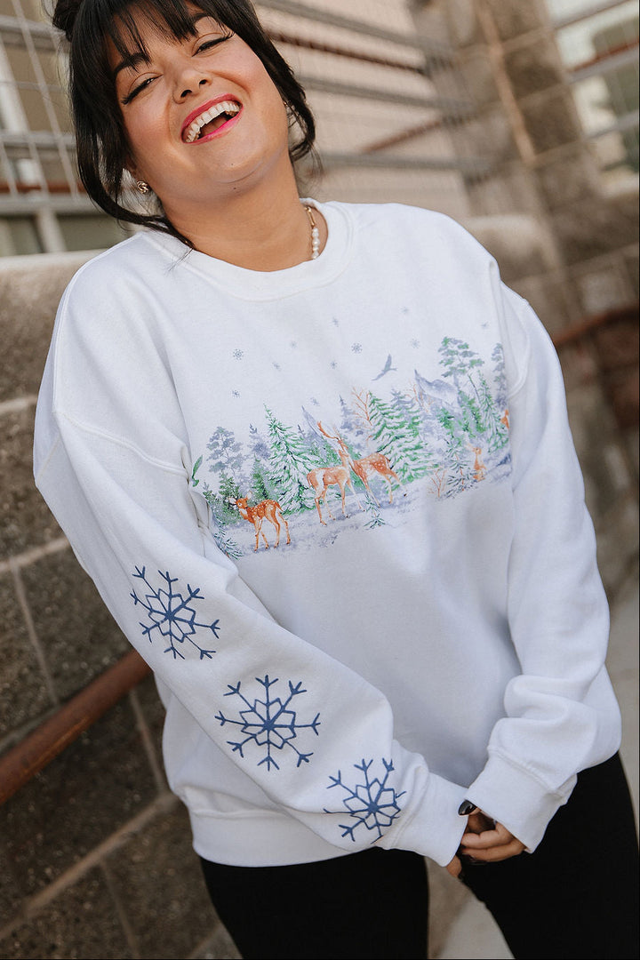 Snowy Meadow Pullover