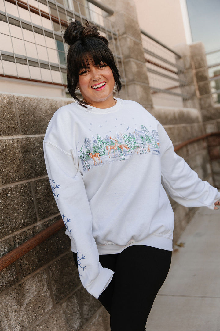 Snowy Meadow Pullover