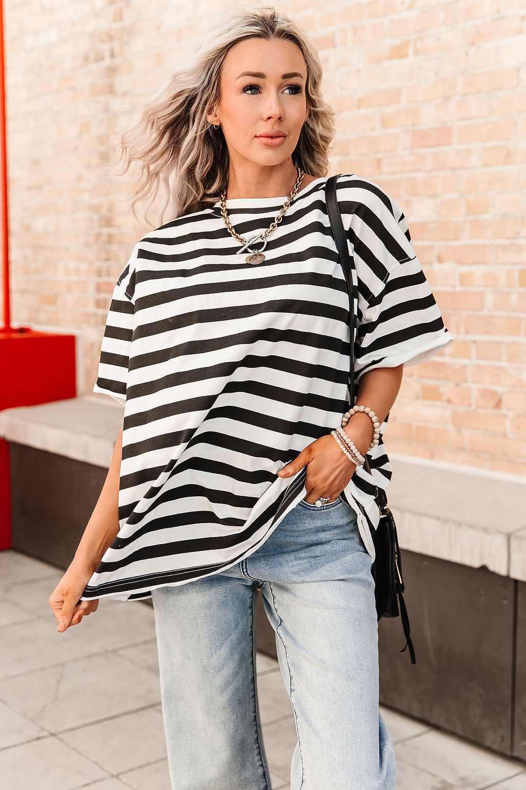Boyfriend Tee - Seeing Stripes