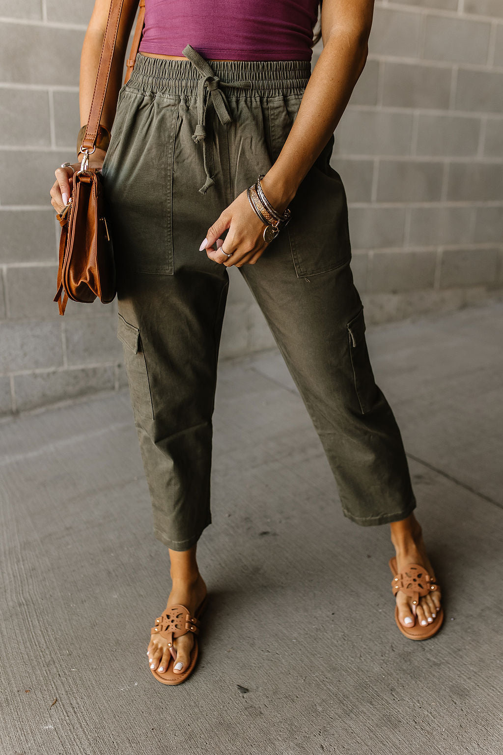 Cargo Crop - Olive