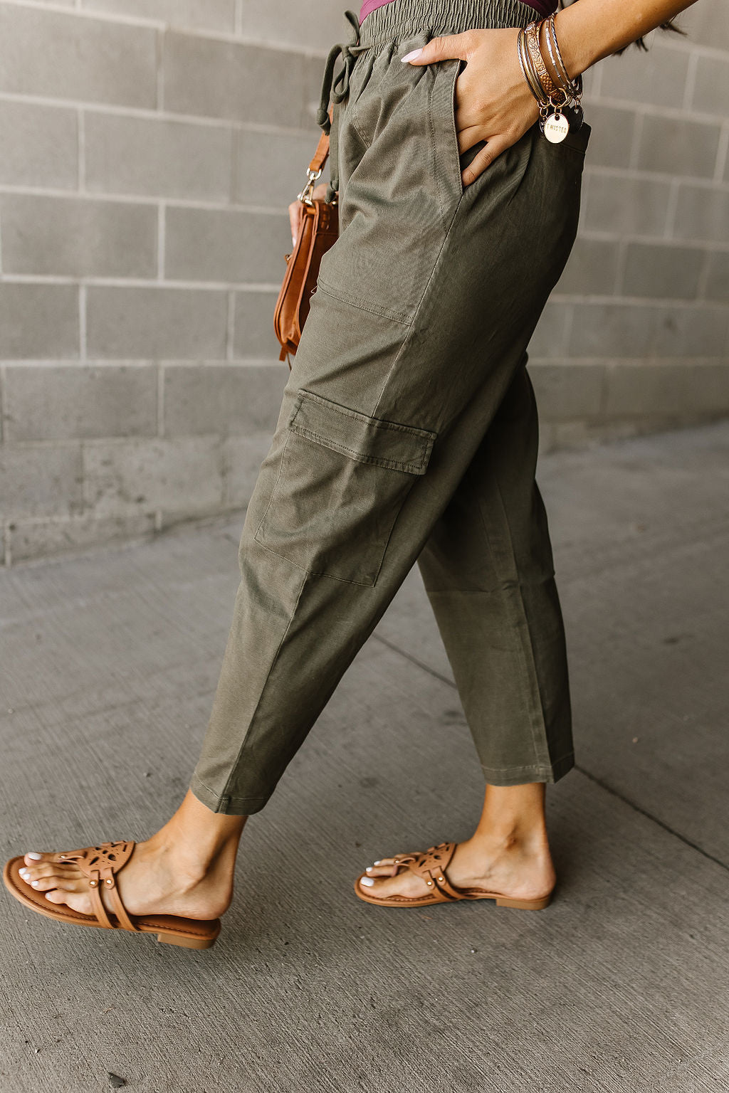 Cargo Crop - Olive