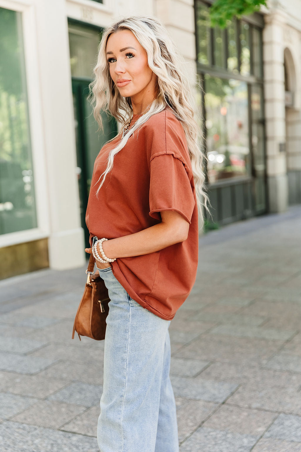 Boyfriend Tee - Rust