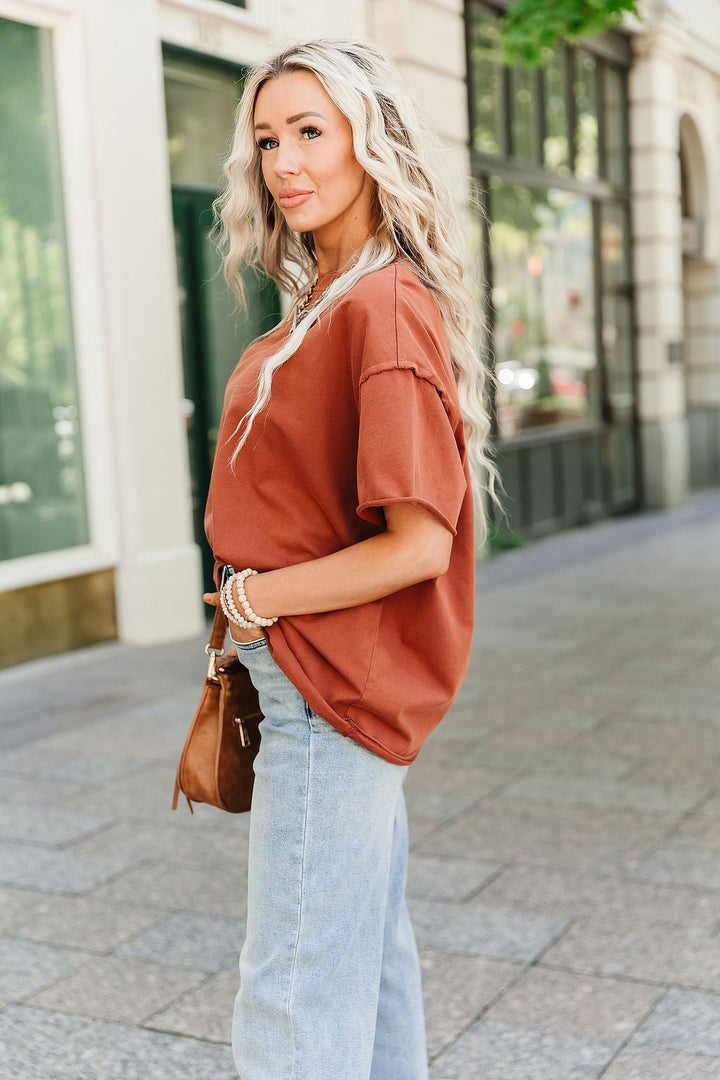 Boyfriend Tee - Rust