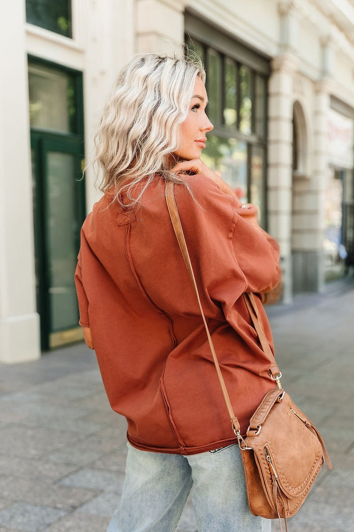 Boyfriend Tee - Rust