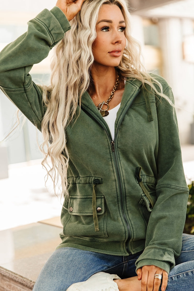 Preorder: Grab & Glow Jacket - Moss – Mindy Mae's Market