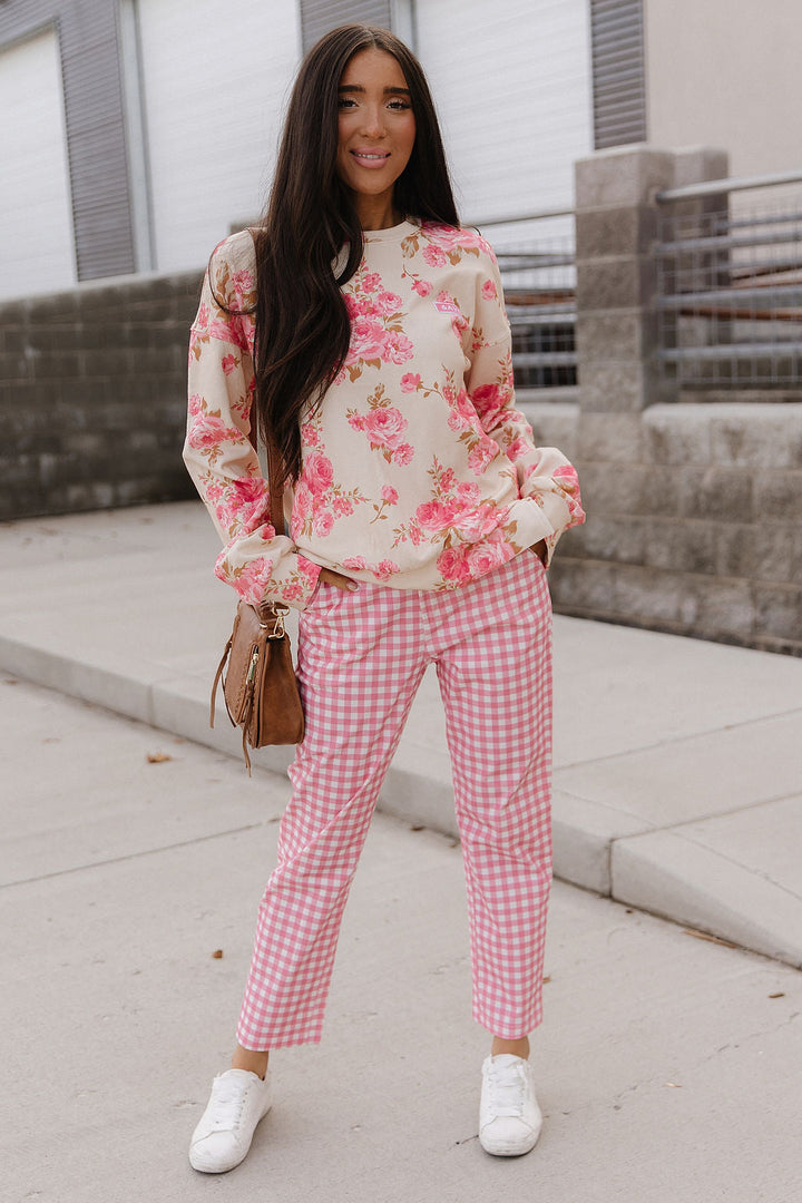 University SideSlit Pullover - Petal Season