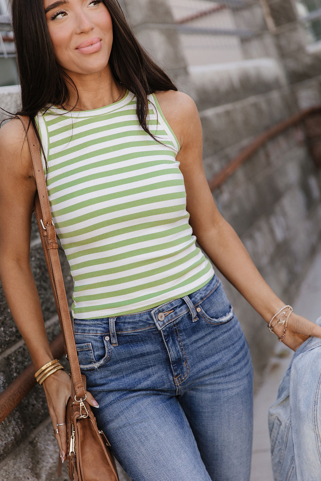 Stripe Tank - Lime