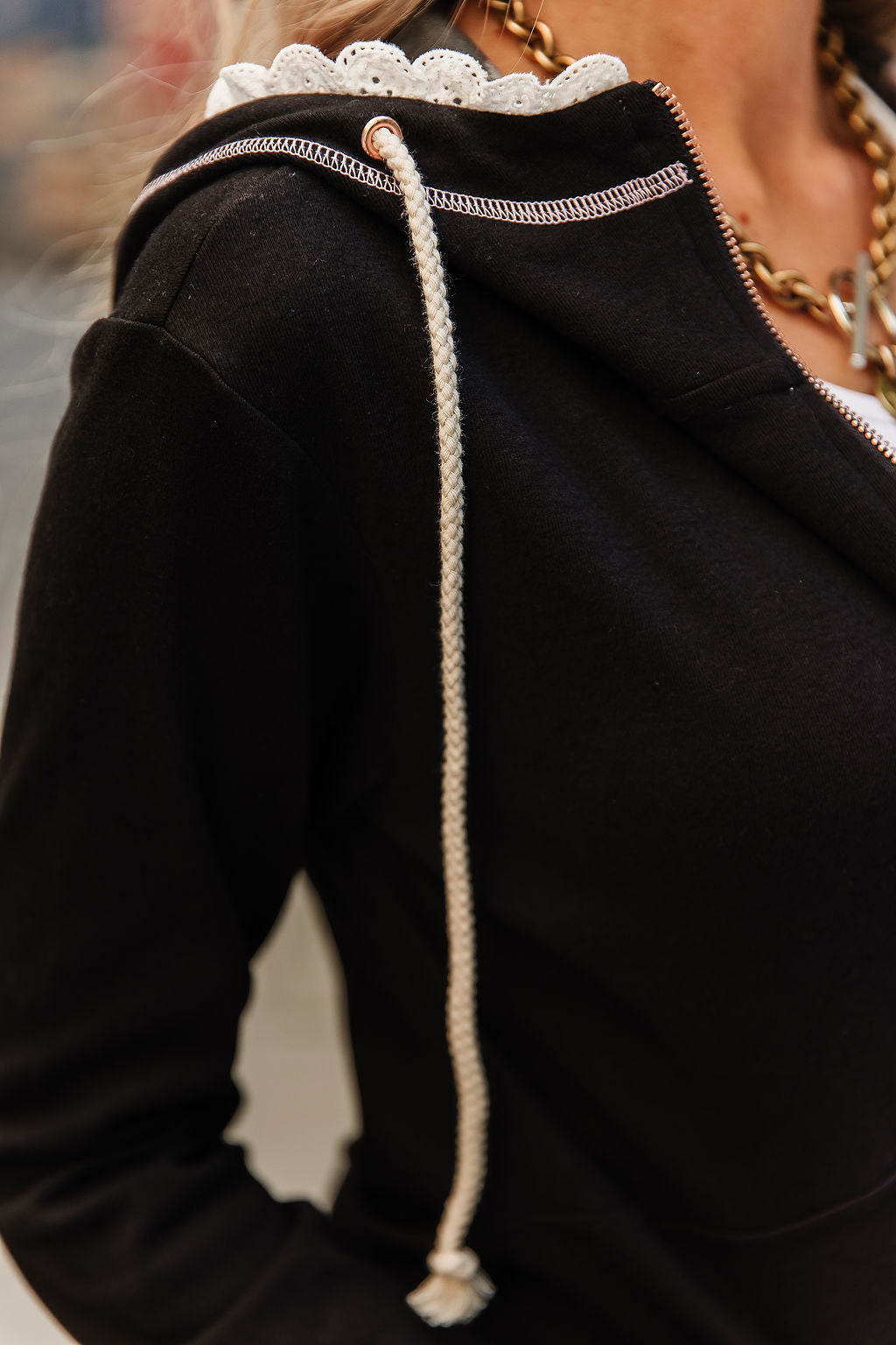 FullZip Sweatshirt - Floral Glow