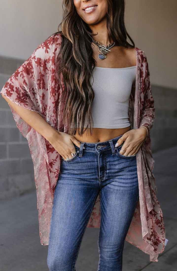 Velvet Dreams Kimono - Rose - Mindy Mae's Marketcomfy cute hoodies