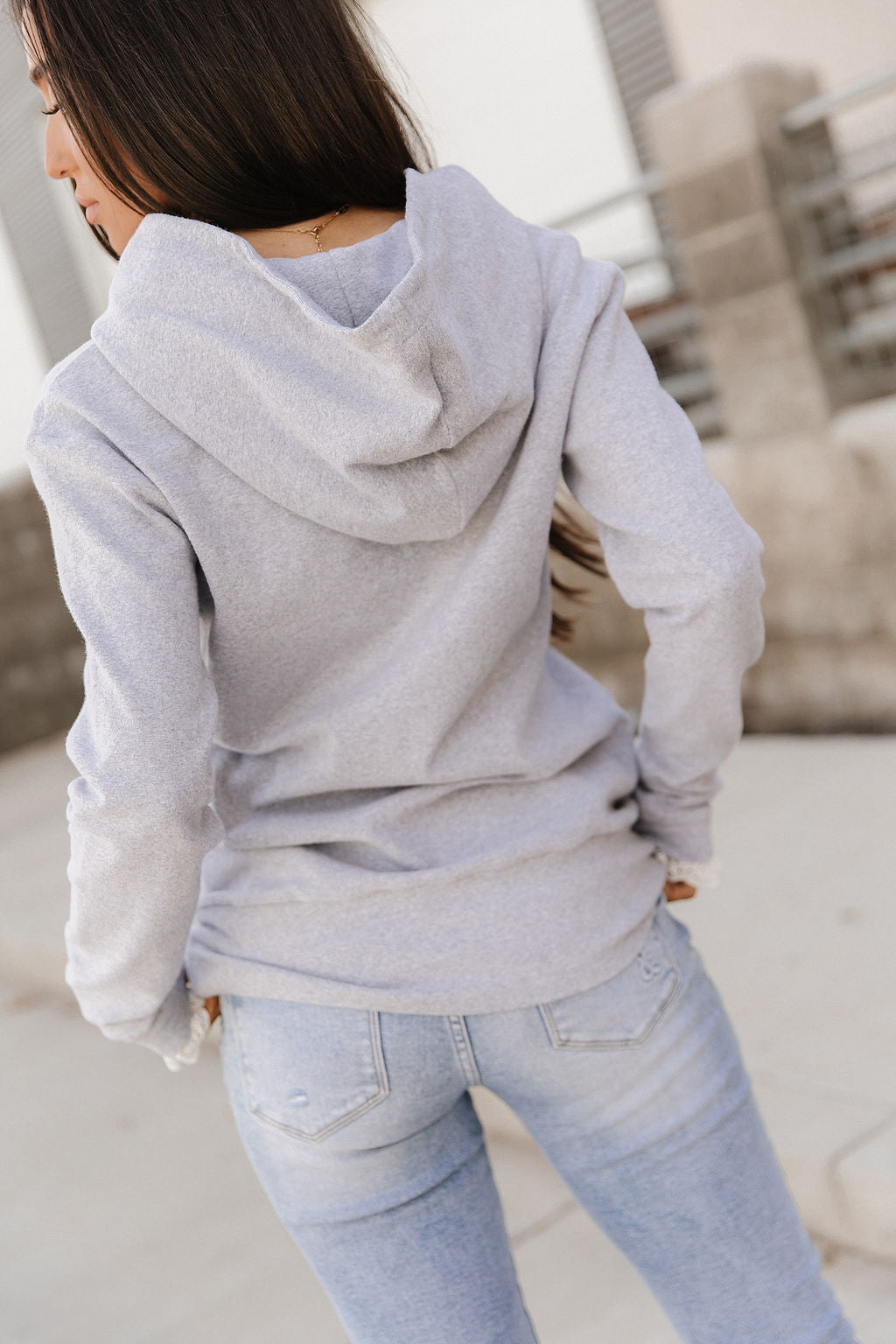 Henley Hoodie - Skyline Lace