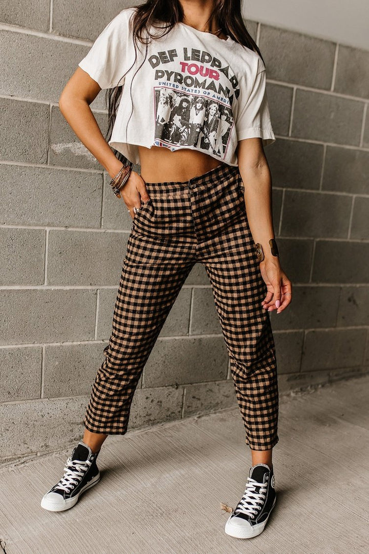 Checked in Cropped Pants