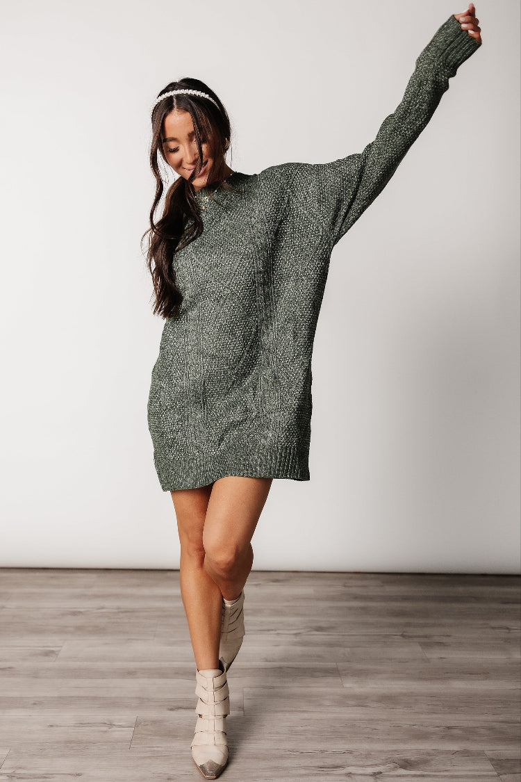 Diana Sweater Dress - Green