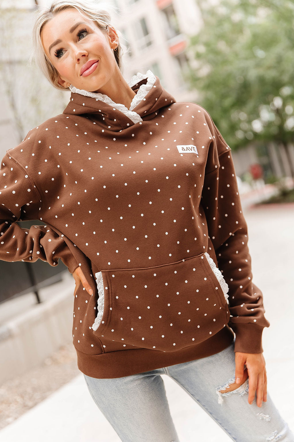 Comfort Zone Hoodie - Cocoa Cutie Lace