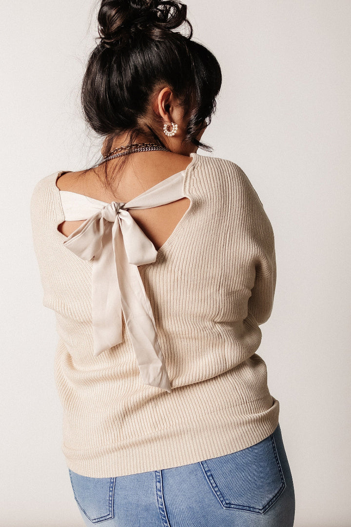 Bridget Bow Sweater - Cream