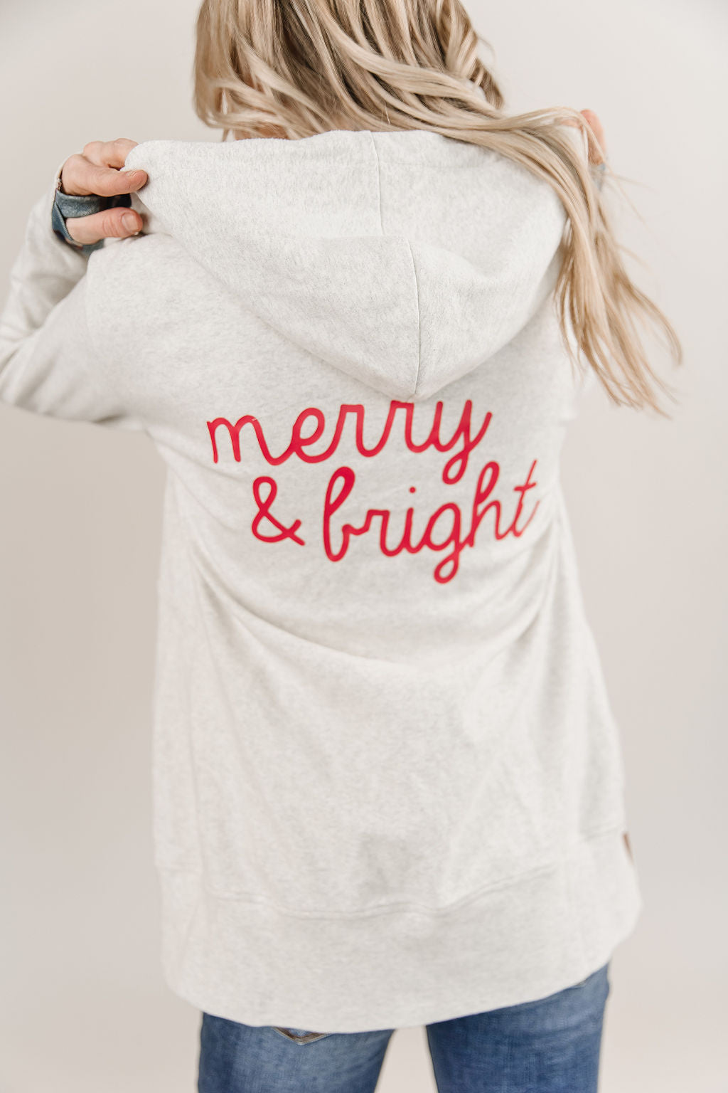 FullZip Hoodie - Merry & Bright - Mindy Mae's Marketcomfy cute hoodies