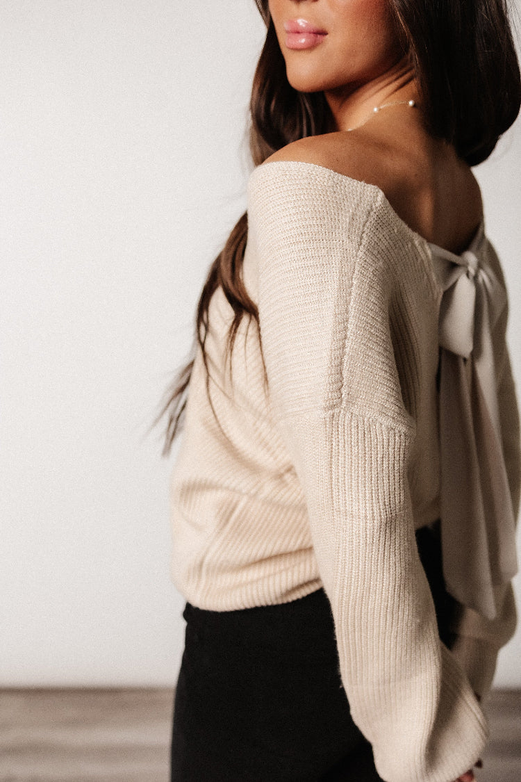 Bridget Bow Sweater - Cream