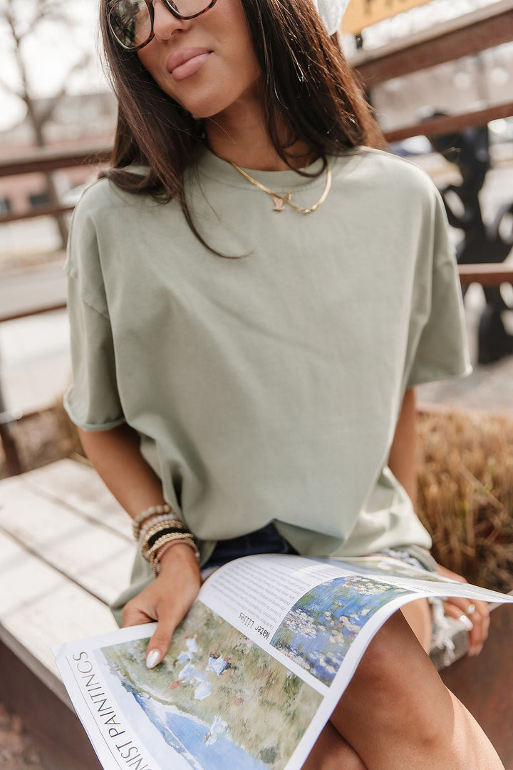 Boyfriend Tee - Sage