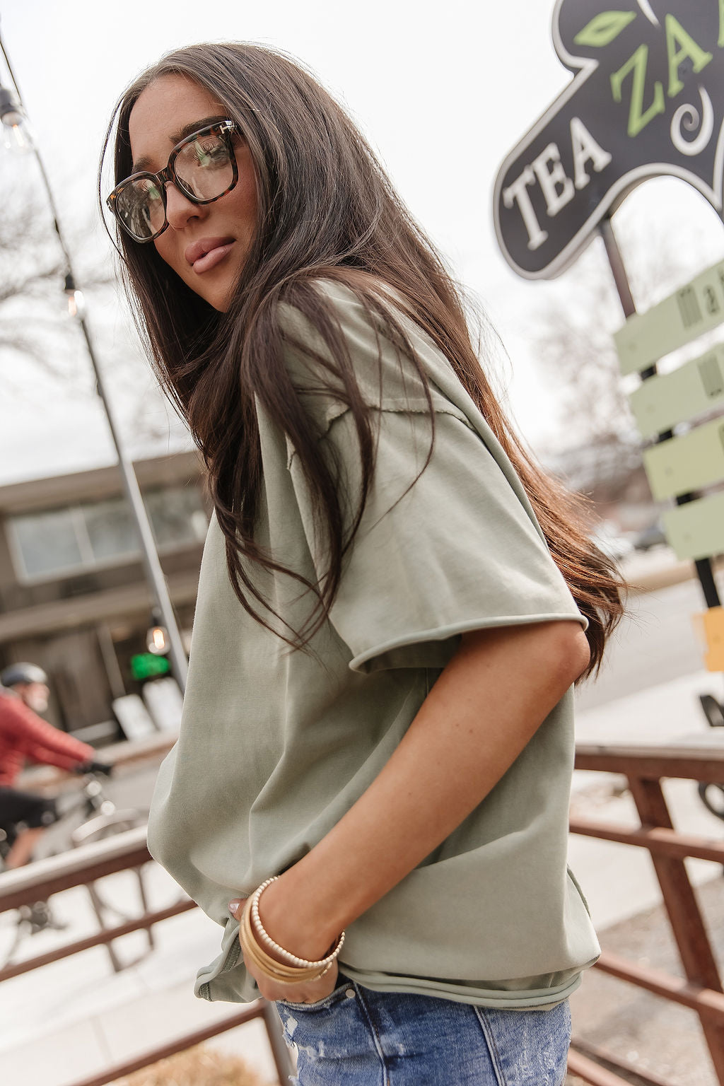 Boyfriend Tee - Sage