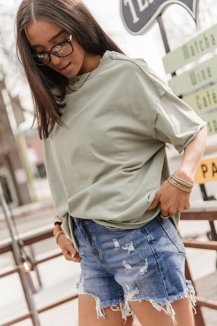 Boyfriend Tee - Sage