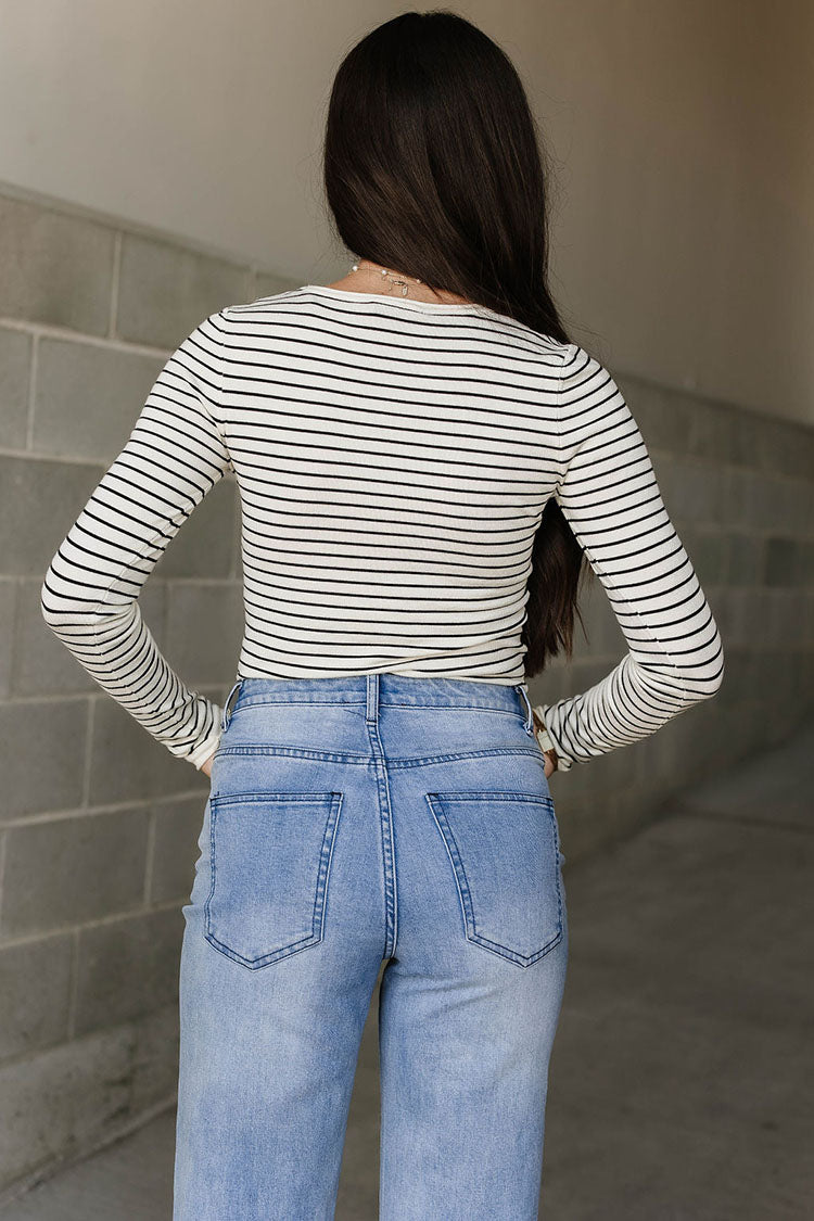 Cassie Striped Top - Ivory