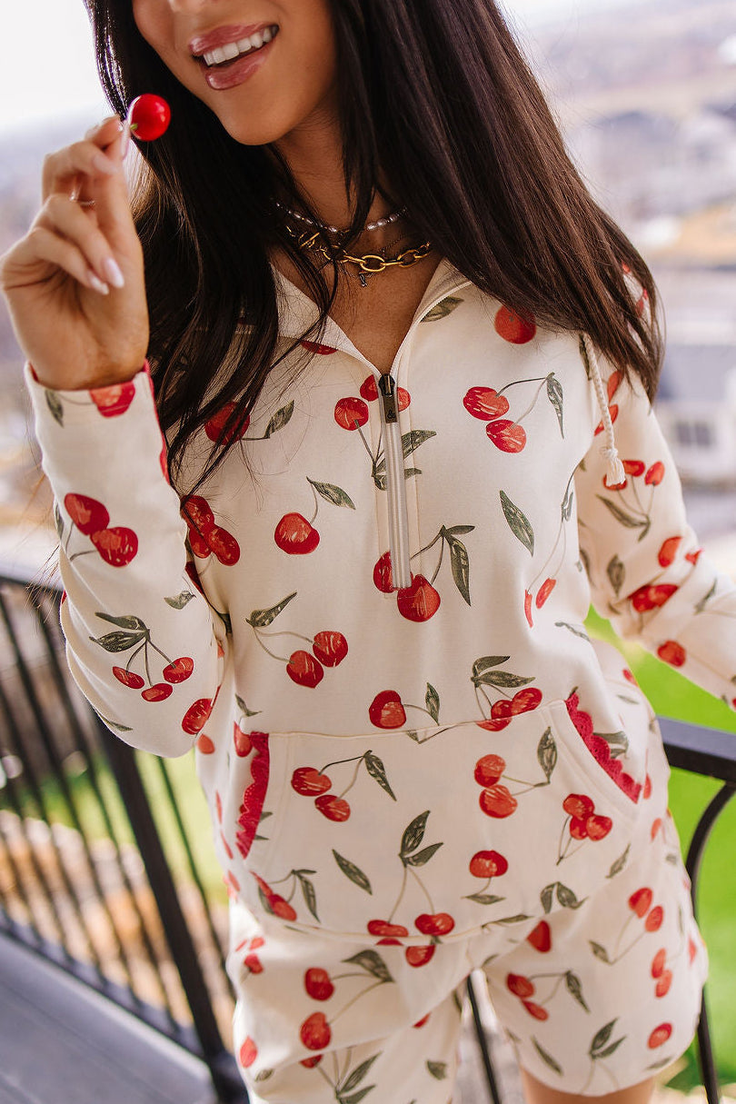 Preorder: HalfZip Sweatshirt - Cherry On Top